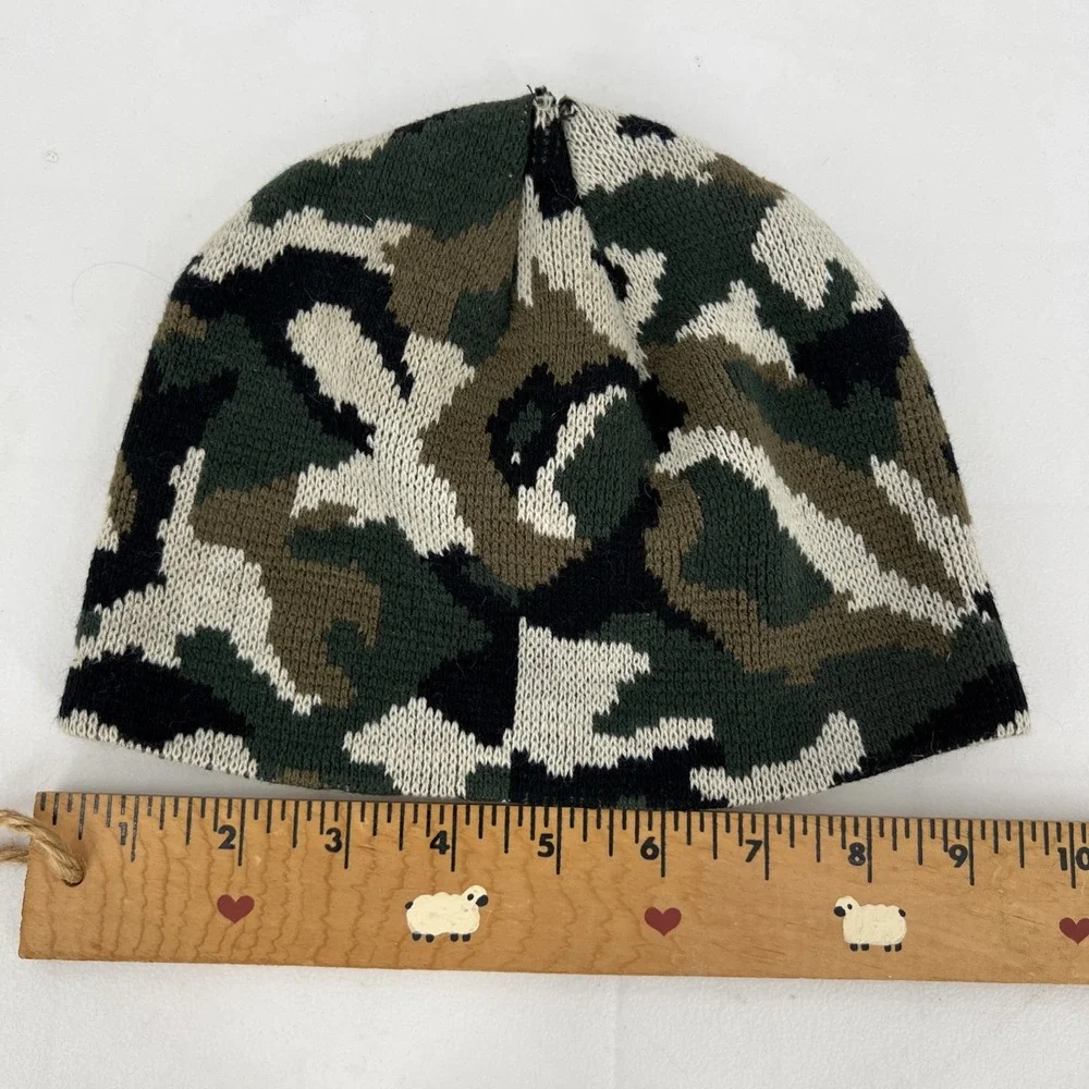 New York Giants Kids Camo Knit Beanie Hat NFL NY Logo‎ Green Brown Black Beanie
